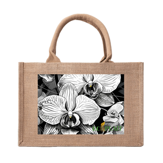 Natural Fiber Jute Tote Bag Orchid