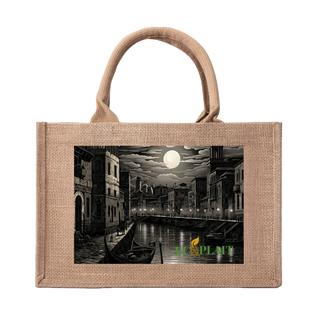 Natural Fiber Jute Tote Bag Italian Renaissance