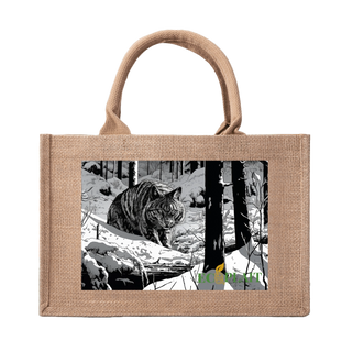 Natural Fiber Jute Tote Bag  Lynx
