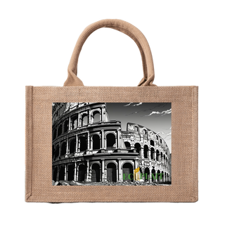 Natural Fiber Jute Tote Bag Colosseum