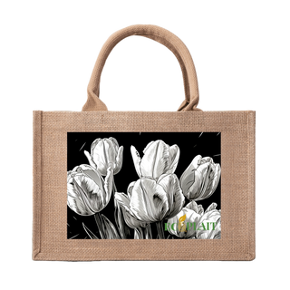 Natural Fiber Jute Tote Bag Tulip