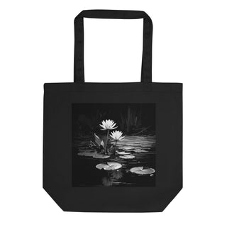 Natural Fiber Tote Bag Peaceful Lily