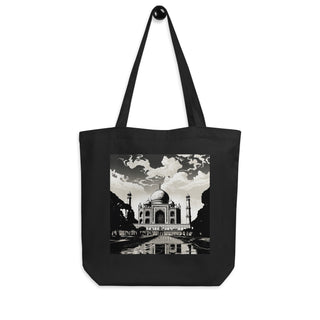 Natural Fiber Tote Bag Taj Mahal