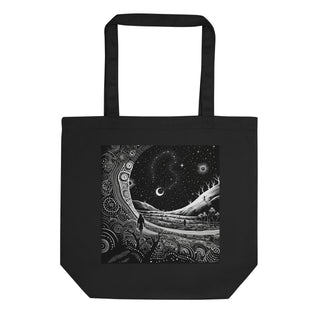 Natural Fiber Tote Bag Aboriginal Dreamtime
