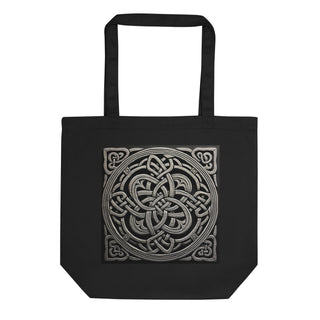 Natural Fiber Tote Bag Irish Celtic Knots