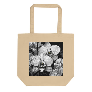Natural Fiber Tote Bag Orchids