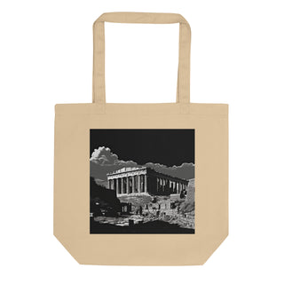 Natural Fiber Tote Bag Acropolis of Athens