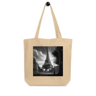 Natural Fiber Tote Bag Eiffel Tower