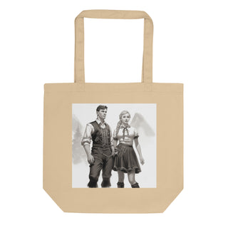 Natural Fiber Tote Bag Bavarian Lederhosen
