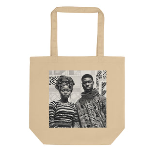 Natural Fiber Tote Bag Ghanaian Kente Cloth