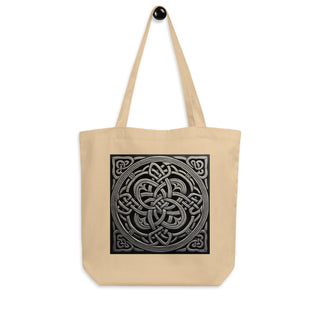 Natural Fiber Tote Bag Irish Celtic Knots
