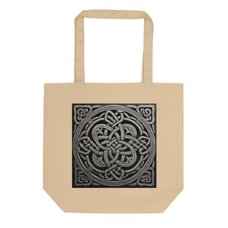 Natural Fiber Tote Bag Irish Celtic Knots