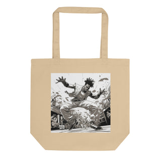 Natural Fiber Tote Bag Brazilian Capoeira