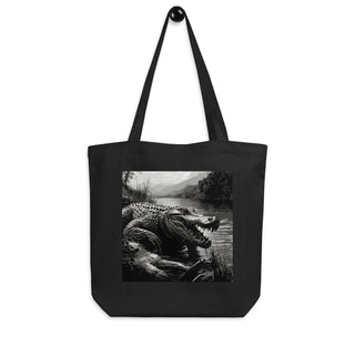 Natural Fiber Tote Bag Crocodile