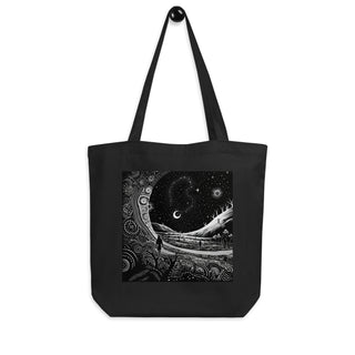 Natural Fiber Tote Bag Aboriginal Dreamtime