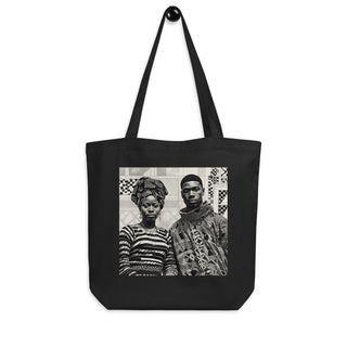 Natural Fiber Tote Bag Ghanaian Kente Cloth