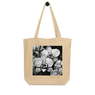 Natural Fiber Tote Bag Orchids