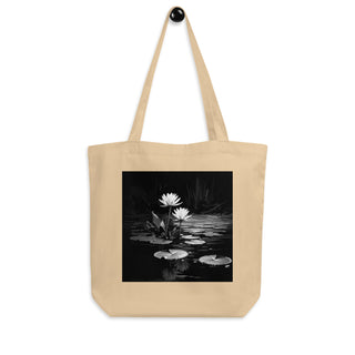 Natural Fiber Tote Bag Peaceful Lily