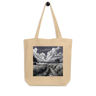 Natural Fiber Tote Bag Lavender Fields