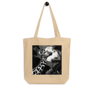 Natural Fiber Tote Bag Giraffe