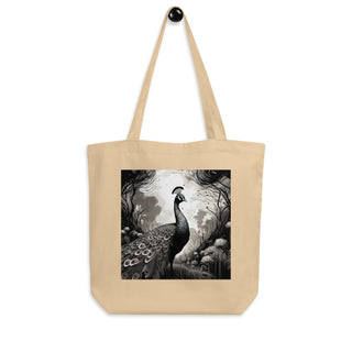 Natural Fiber Tote Bag Peacock