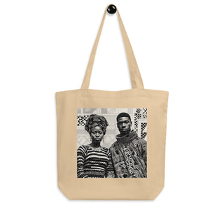 Natural Fiber Tote Bag Ghanaian Kente Cloth